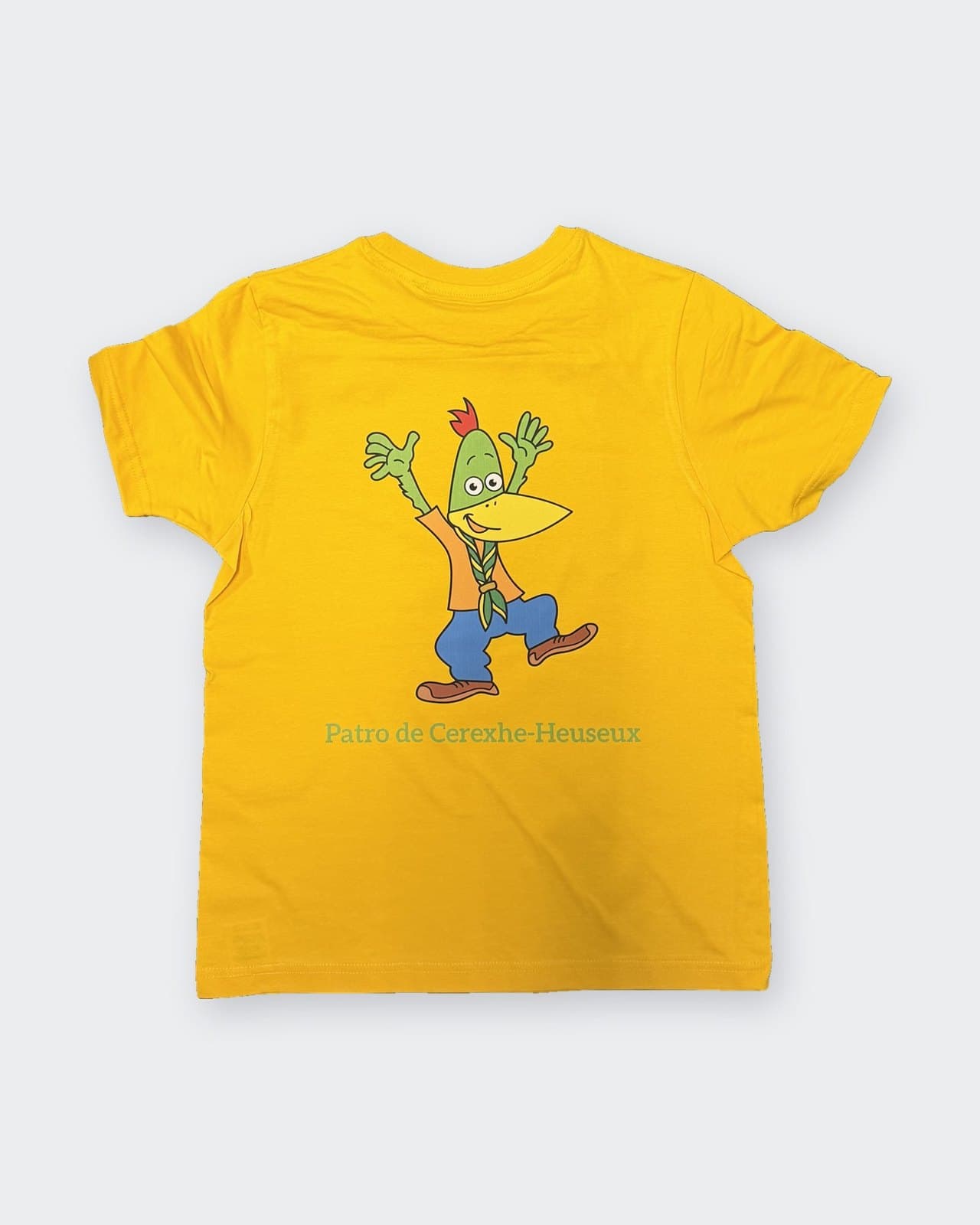 T-shirt enfant jaune imprimé pour le Patro de Cerexhe-Heuseux