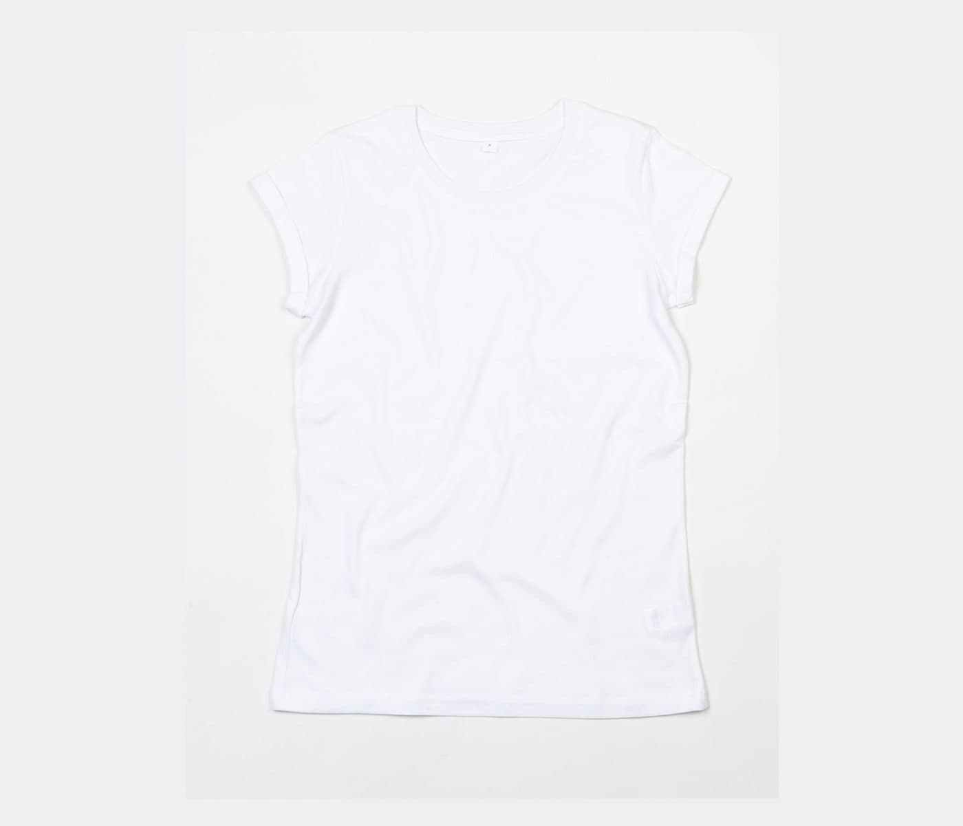 WOMEN'S ROLL SLEEVE T coloris Blanc