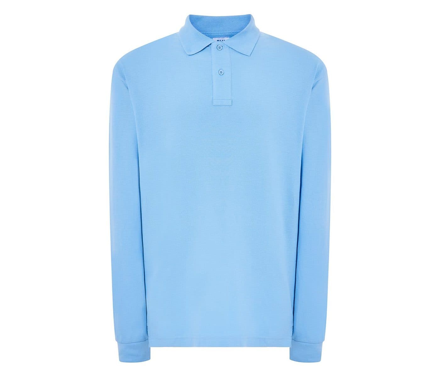 MAN REGULAR LONG SLEEVE POLO coloris Bleu ciel
