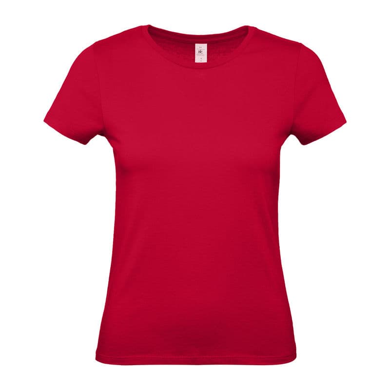 B&C #E150 WOMEN T-SHIRT coloris Rouge profond