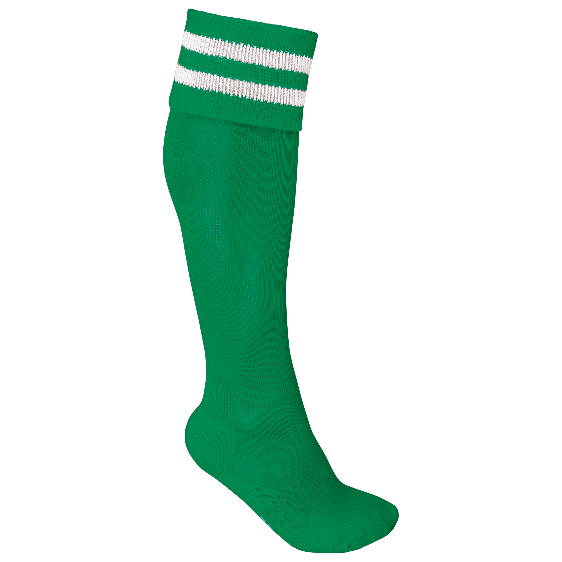 Chaussettes de sport rayées unisexe coloris Vert kelly sport / Blanc