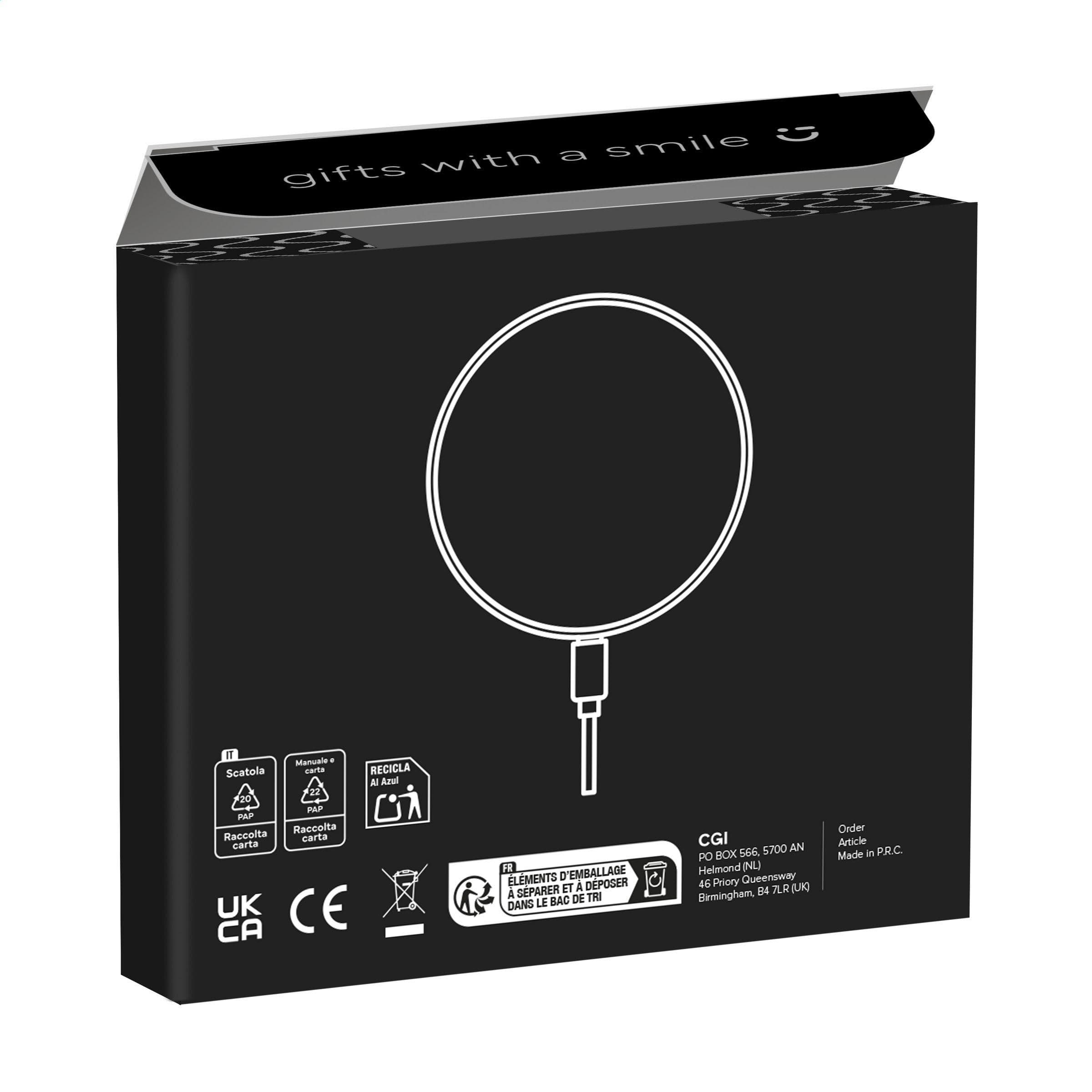 Chargeur sans fil bambou 10W rapide en situation