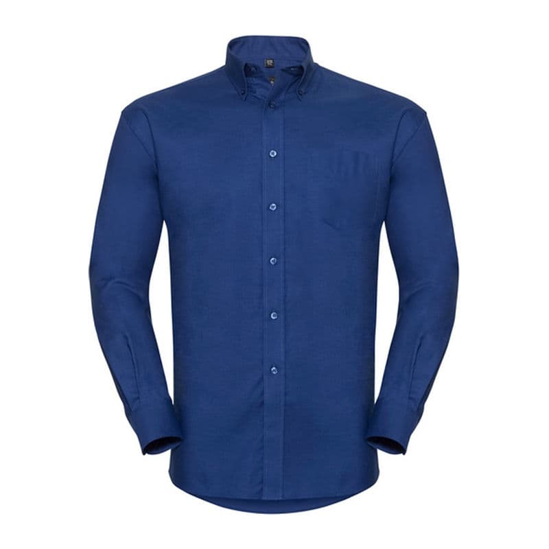  Russell Easy Care LSL Oxford Shirt coloris Bleu roi vif