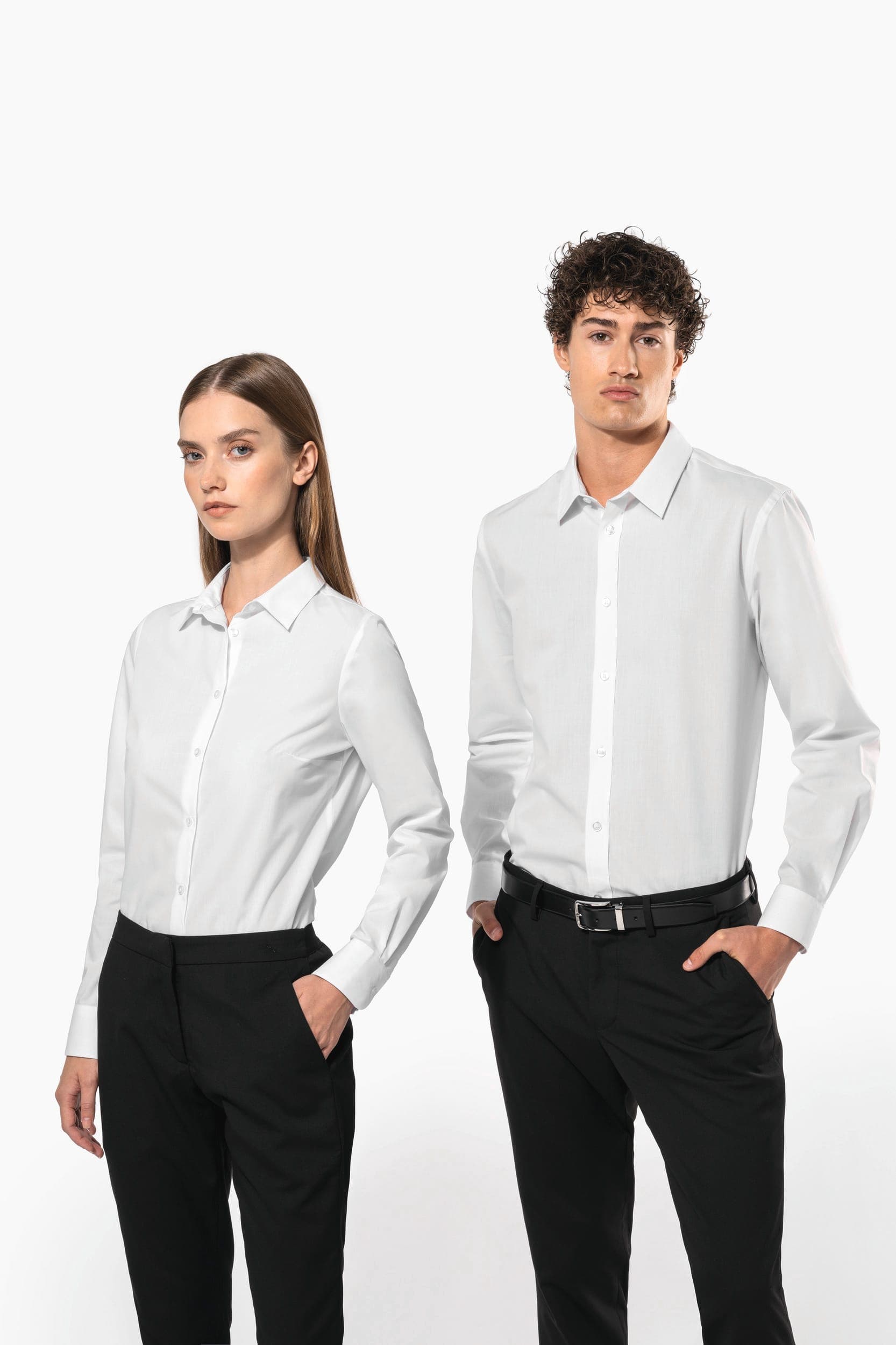 Chemise popeline polycoton sans poche entretien facile homme en situation