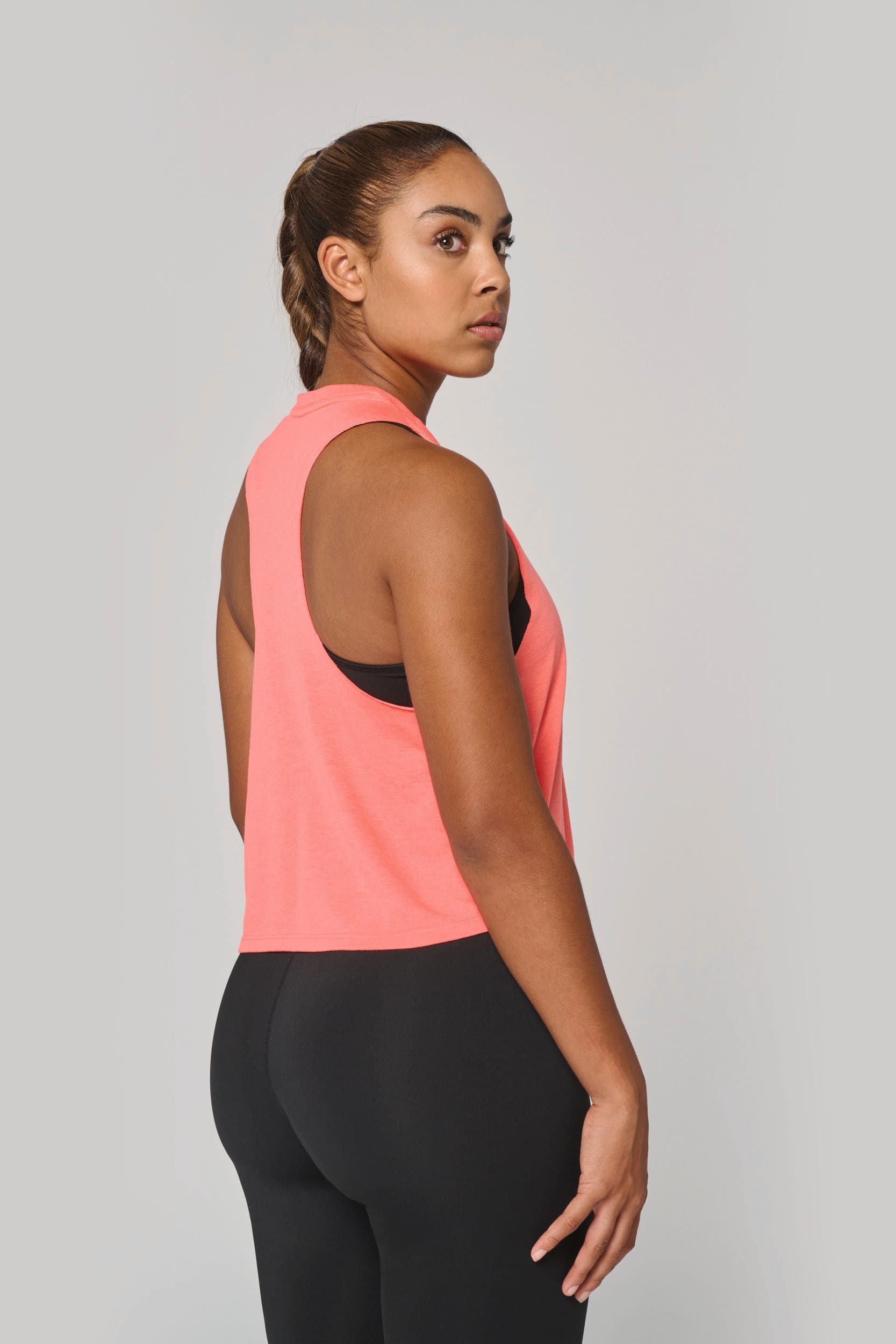 Débardeur crop Triblend femme en situation