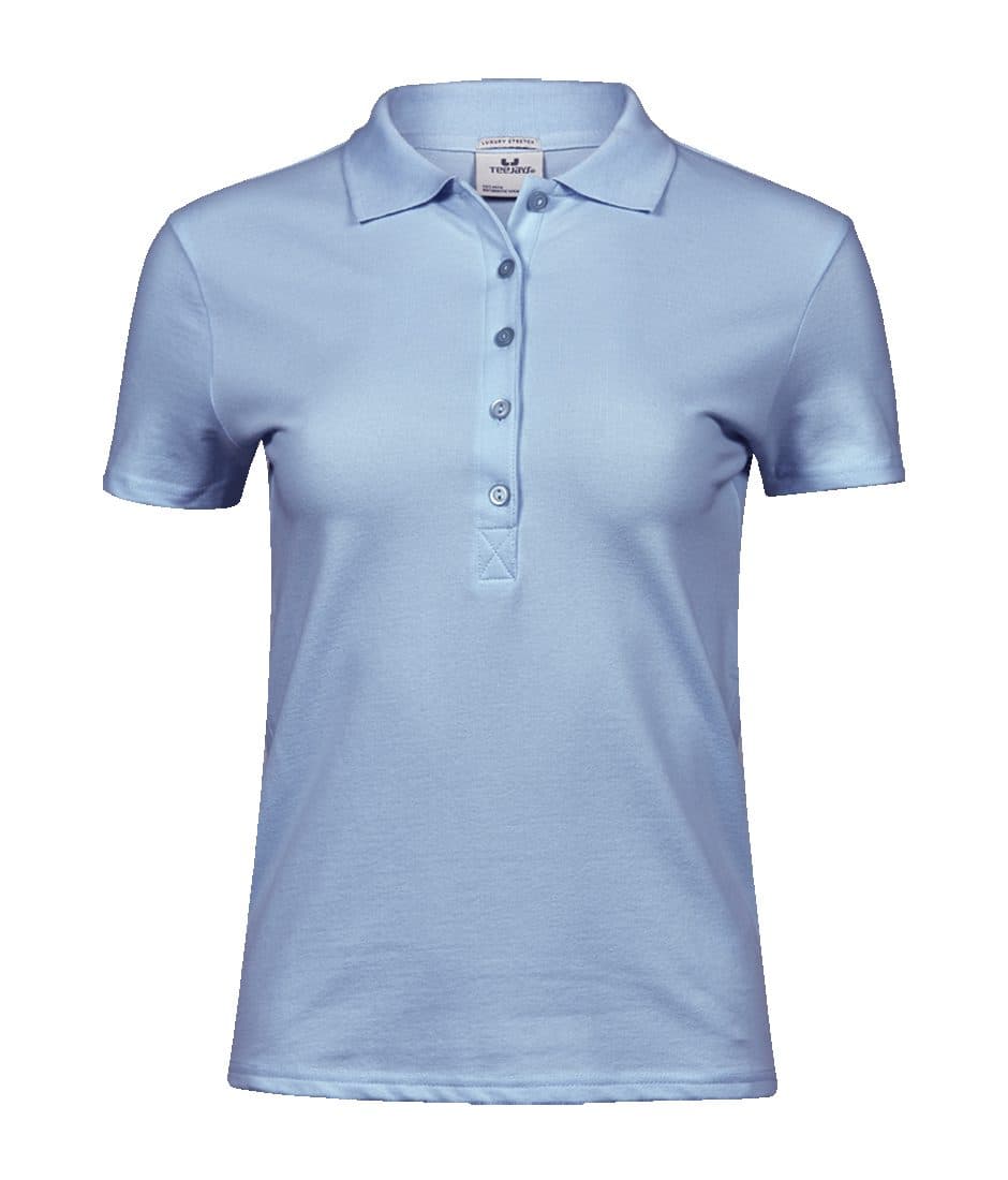 LADIES LUXURY STRETCH POLO coloris Bleu clair