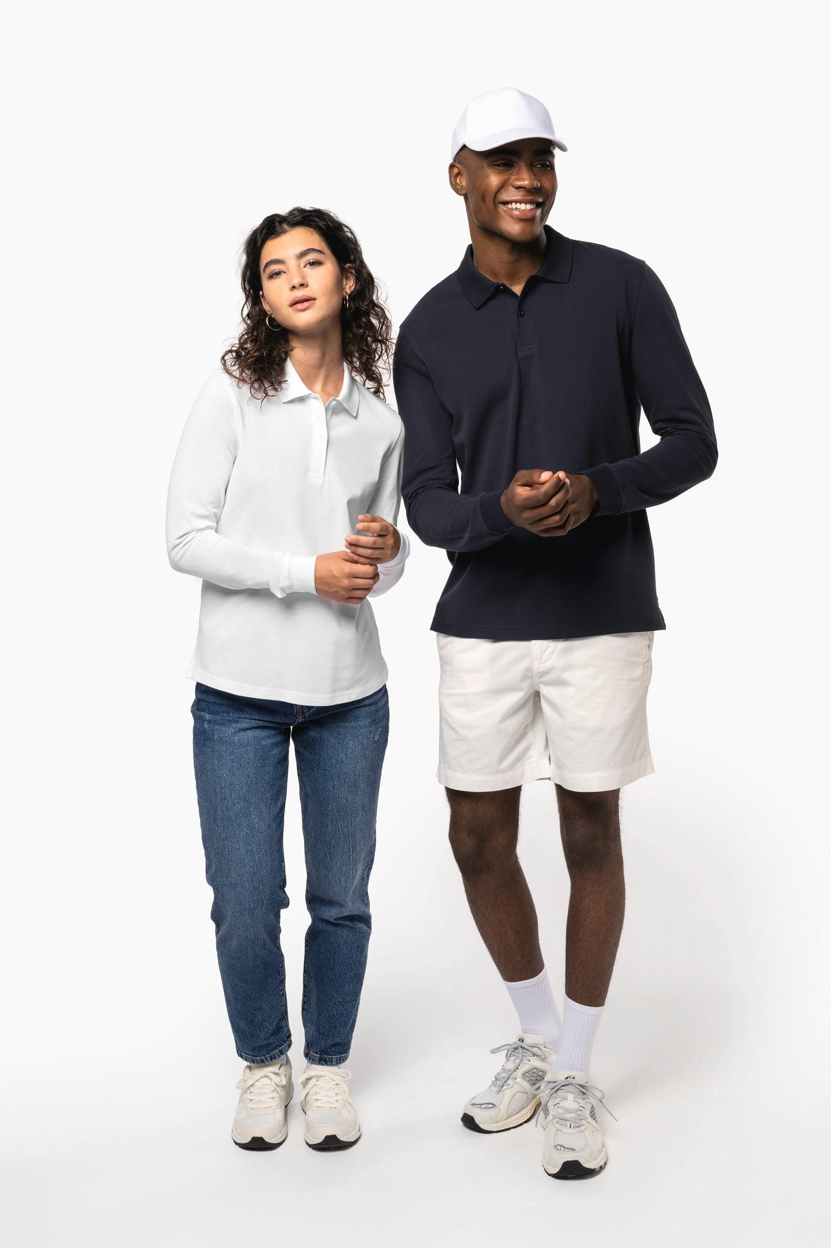 Polo piqué manches longues Bio180 homme en situation