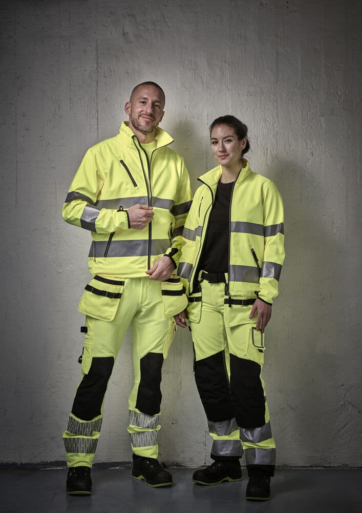 Jobman 2291 Hi-Vis Craftsman Trousers Stretch en situation