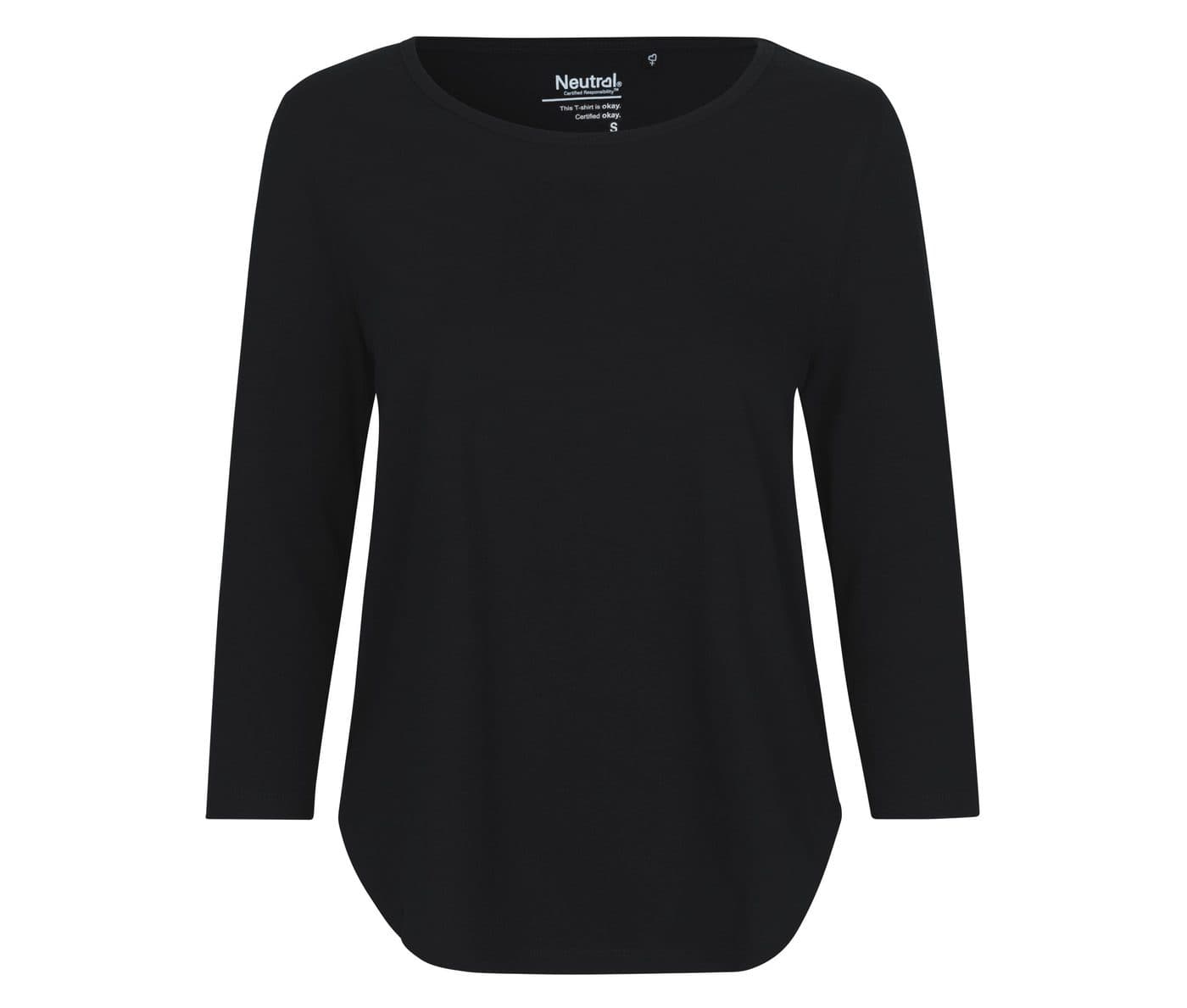 LADIES THREE QUARTER SLEEVE T-SHIRT coloris Noir