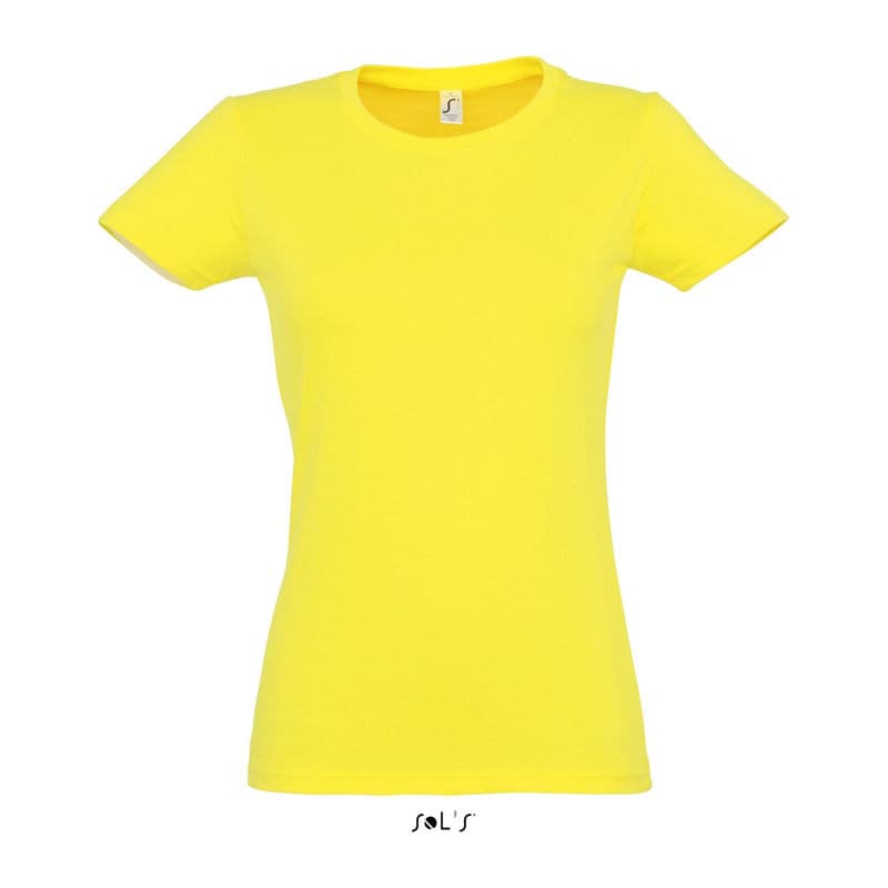 SOL'S IMPERIAL WOMAN ROUND COLLAR T-SHIRT coloris Citron