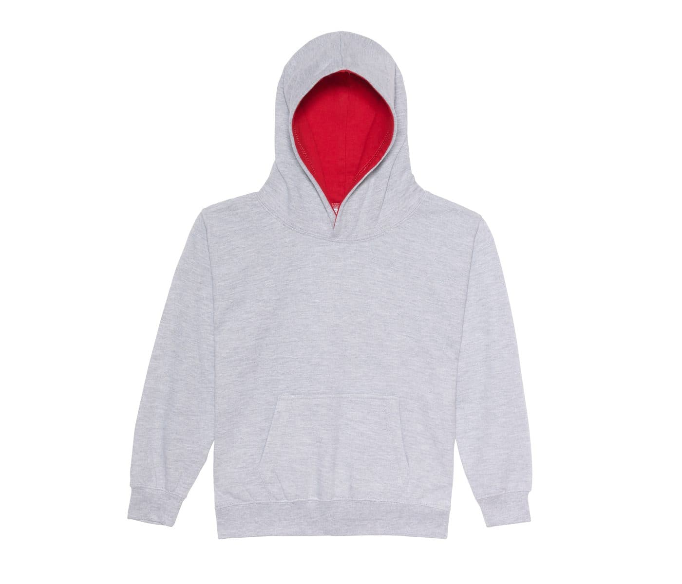KIDS VARSITY HOODIE coloris Gris chiné / Rouge feu