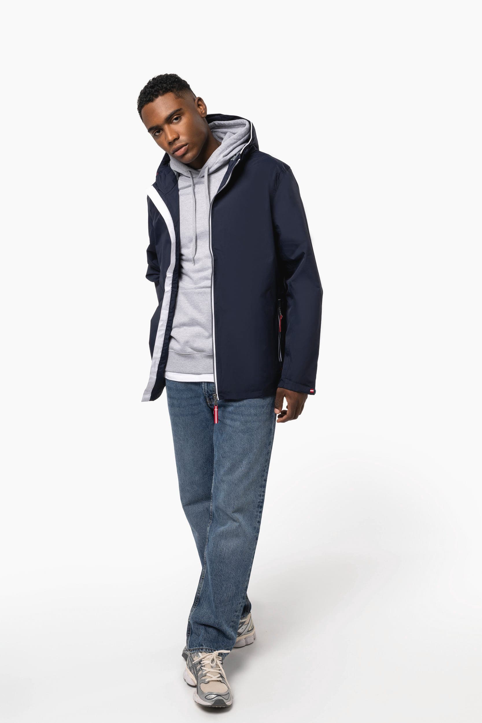 Veste imperméable unisexe en situation
