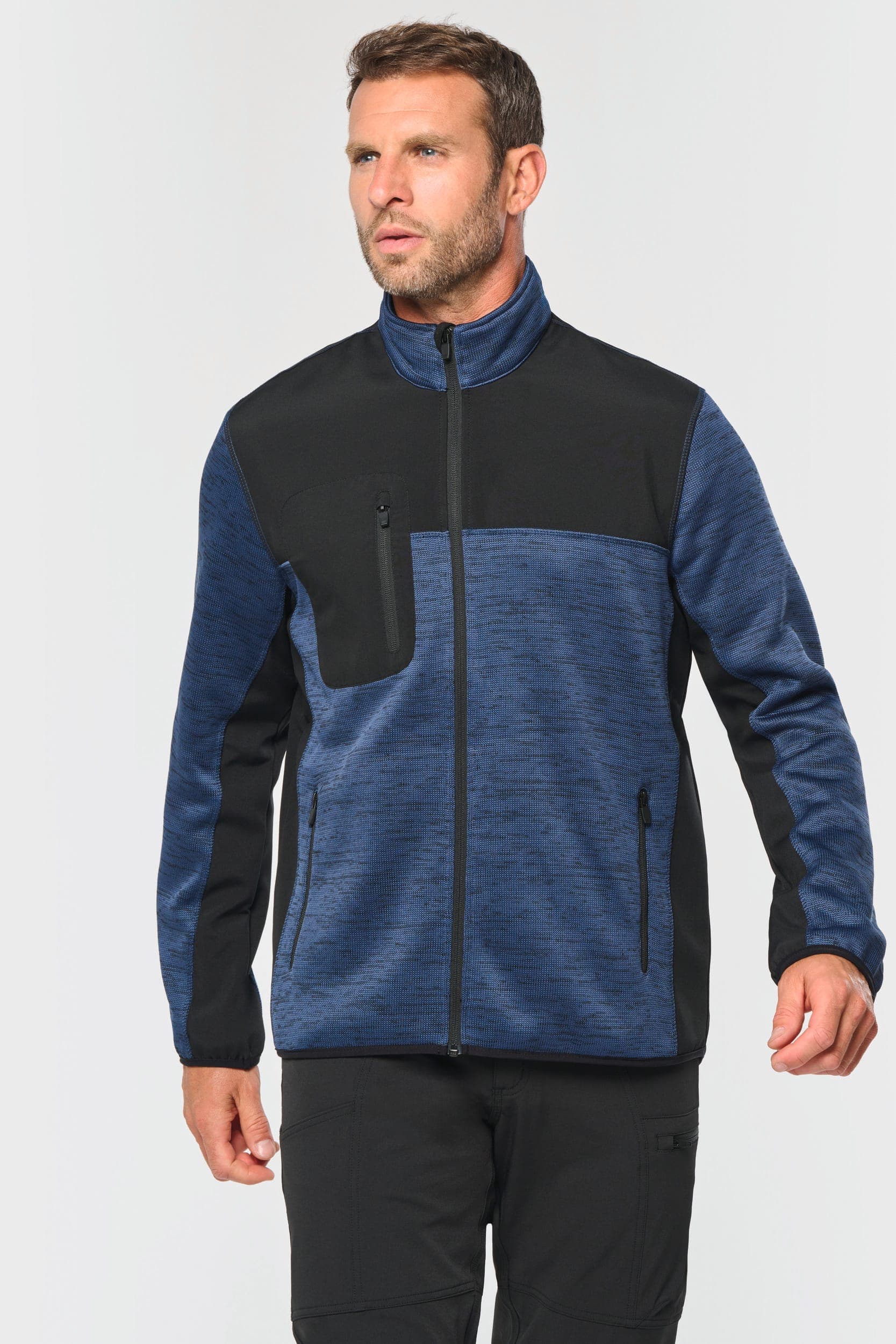 Veste recyclée en polytricot homme en situation