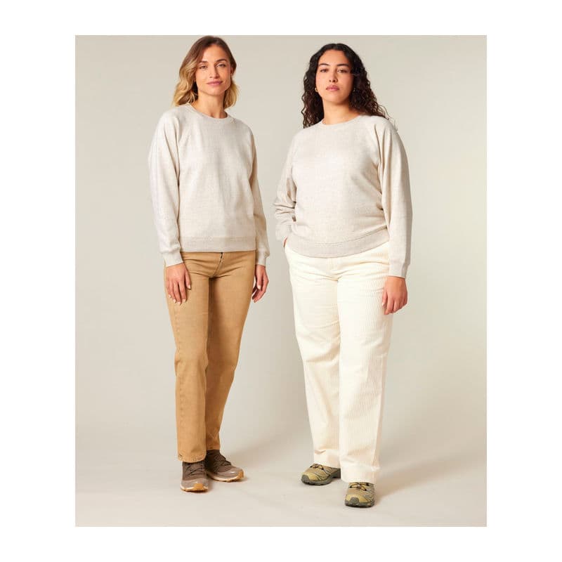 Stella Clara women's raglan sweatshirt coloris Gris chiné Eco