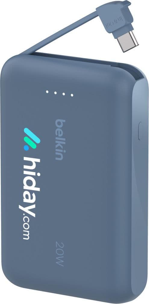 Banque d'énergie Belkin BoostCharge 10K câble intégré en situation