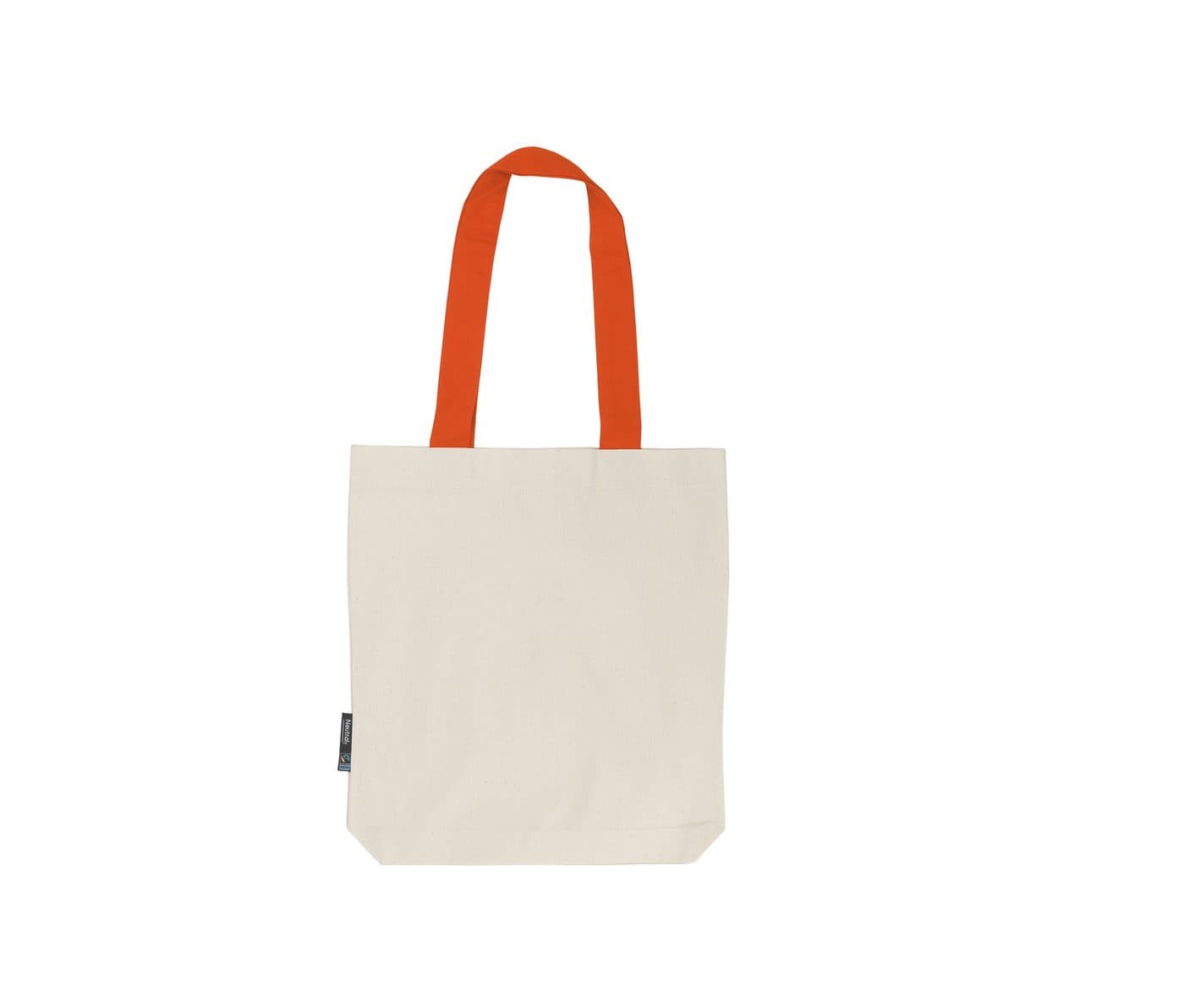 TWILL BAG WITH CONTRAST HANDLES coloris Naturel / Orange