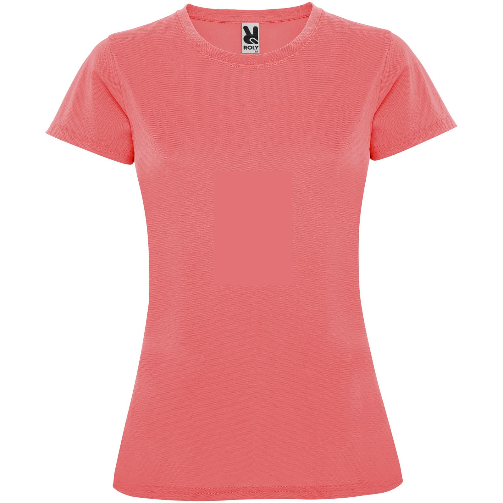 T-shirt de sport de 150 g/m² Montecarlo à manches courtes pour femme coloris Corail fluo