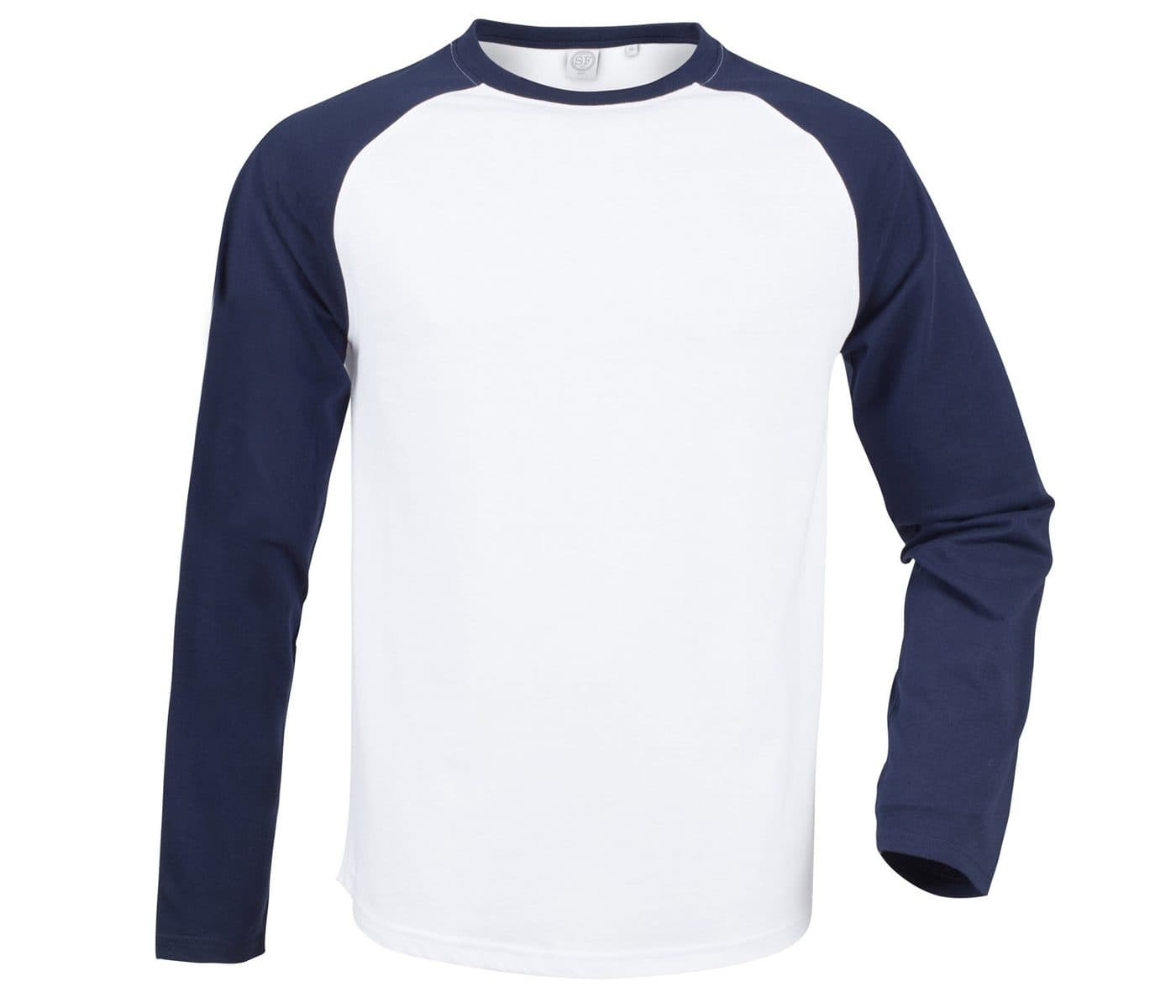 L/S BASEBALL T coloris Blanc / Marine oxford