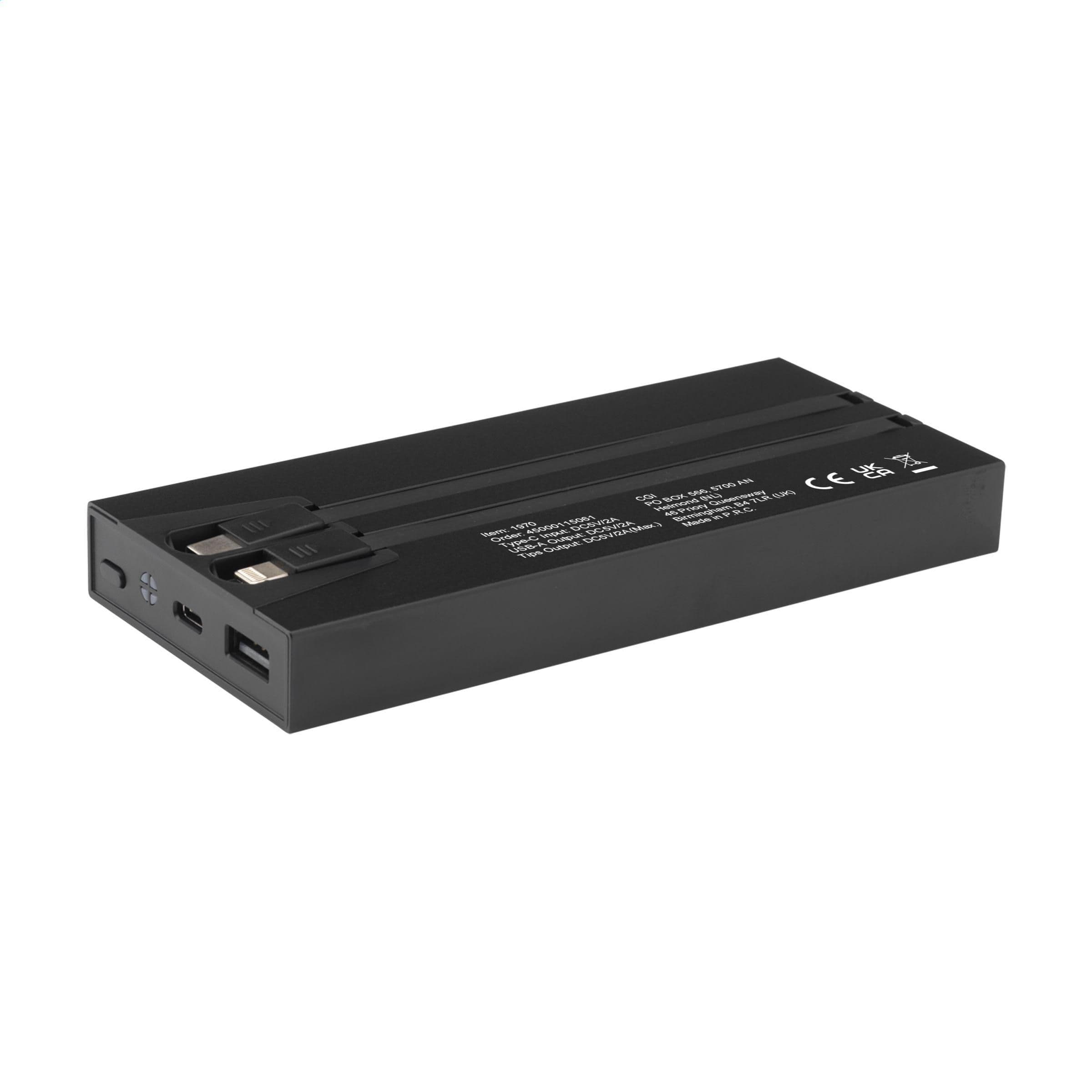 Powerbank Rely 10000 RCS aluminium recyclé en situation