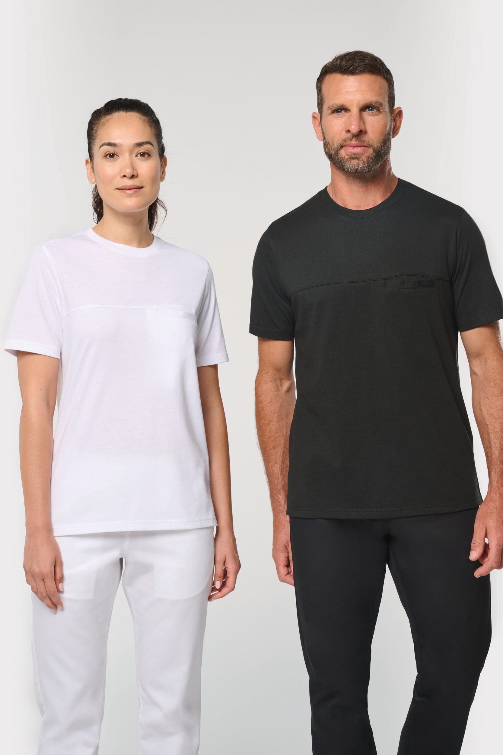 T-shirt de cuisine respirant unisexe en situation