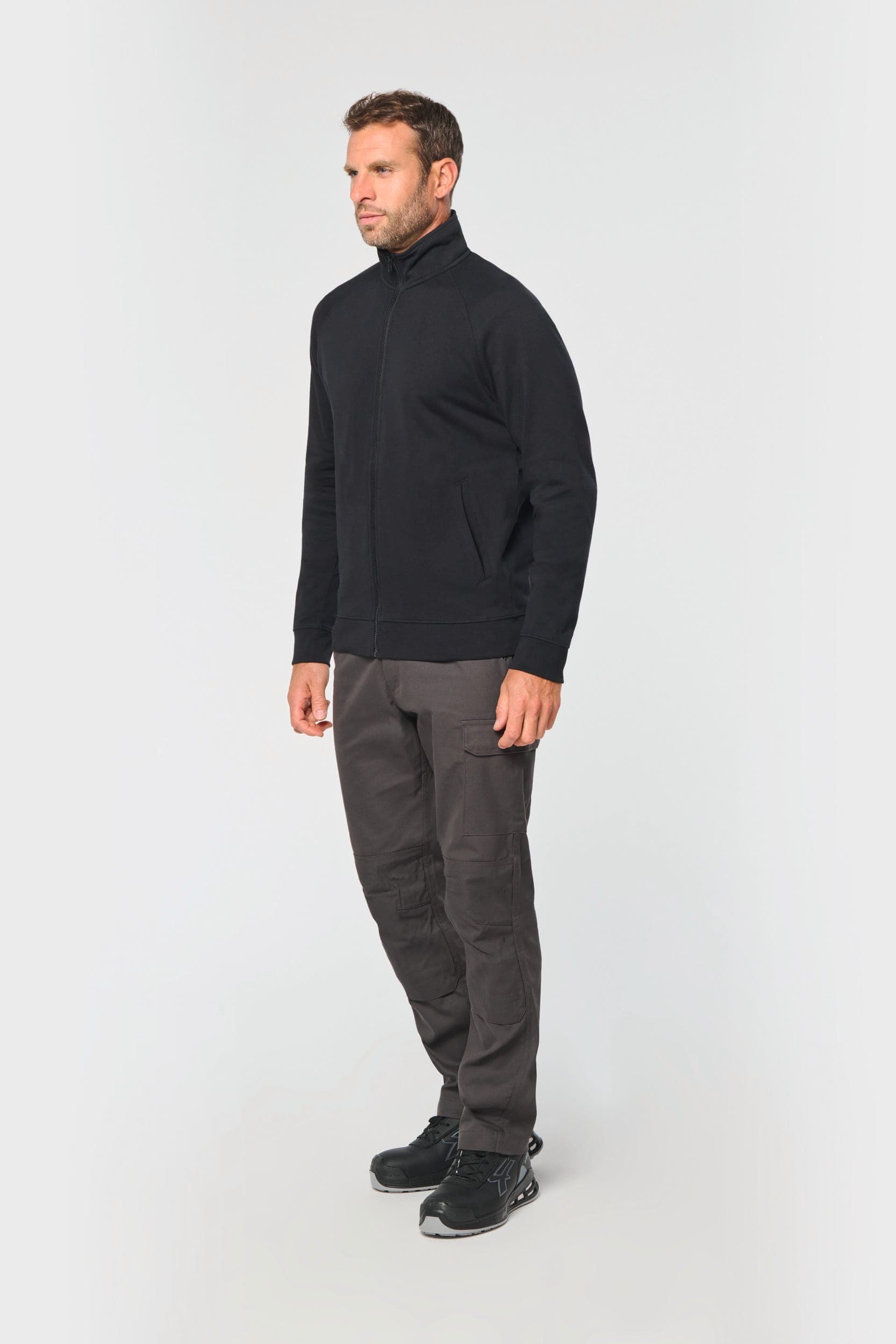Veste molleton coton manches raglan unisexe en situation