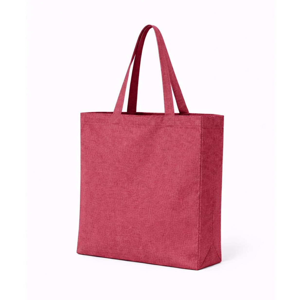 RECYCLED TOTE BAG WITH GUSSET coloris Rouge chiné