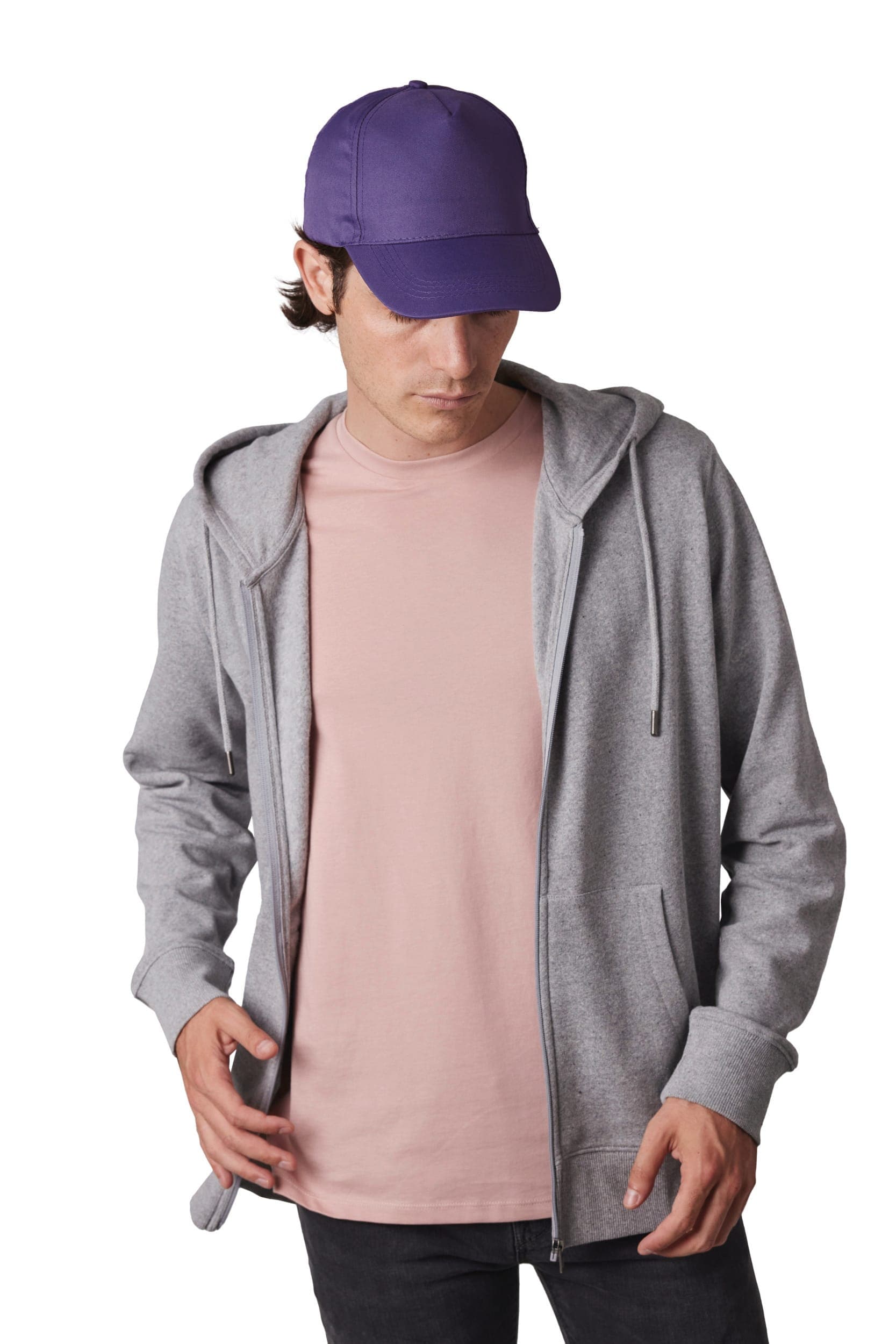 Casquette polyester - 5 panneaux en situation