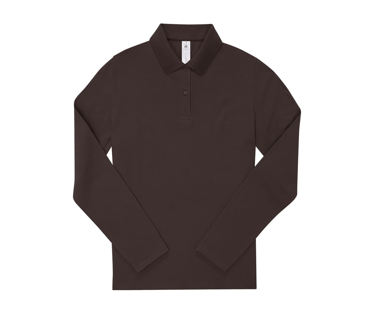 B&C MY POLO 210 LSL /WOMEN coloris Café torréfié