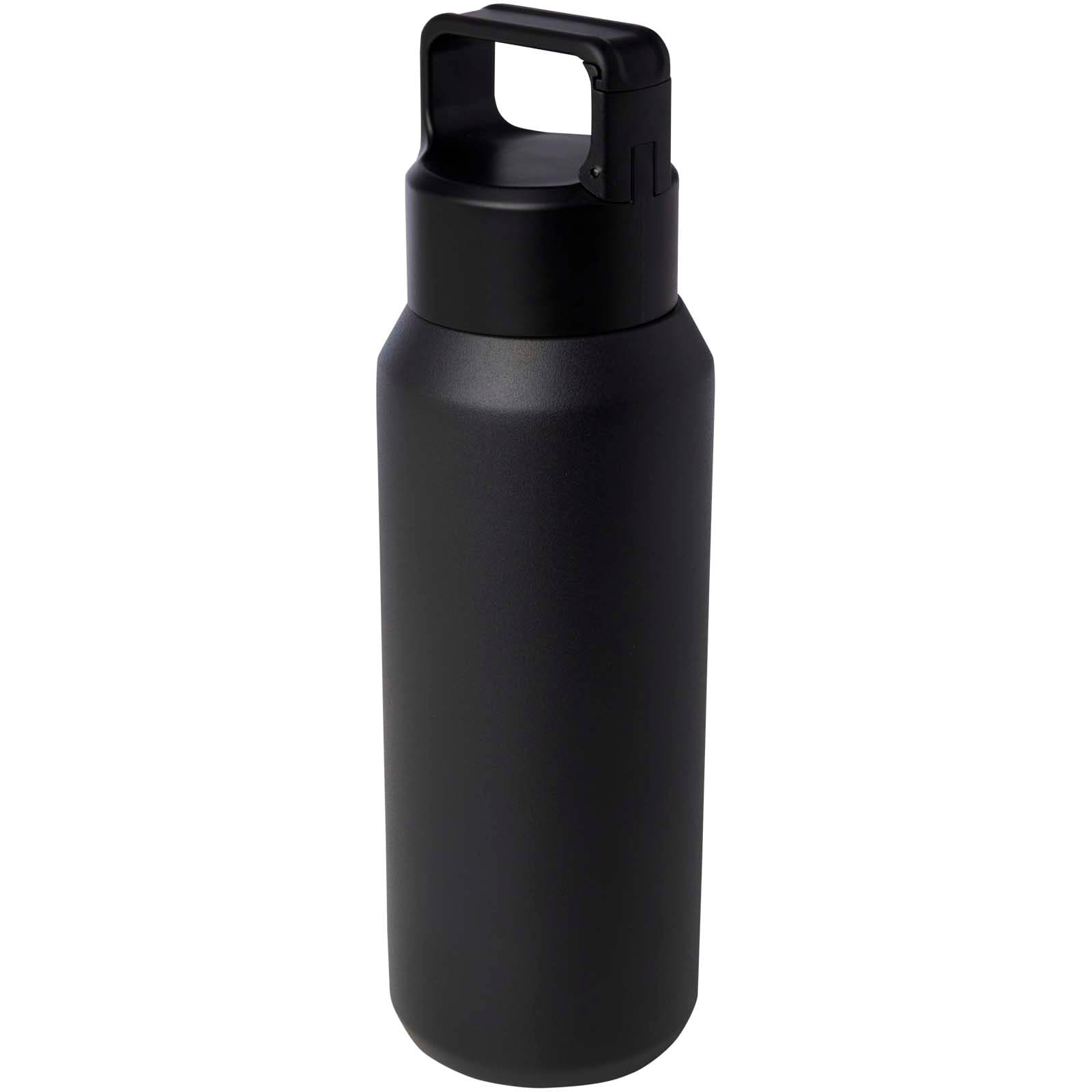 Bouteille avec isolation sous vide Astra de 600 ml en cuivre et acier inoxydable recyclé certifié RCS (compatible avec les bo coloris Noir