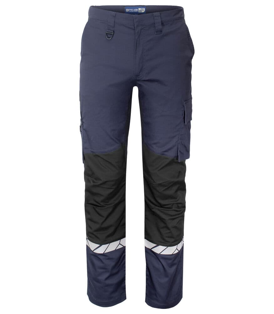 7507 PANTALON STRETCH SANS POCHES GENOUX coloris Marine / Noir