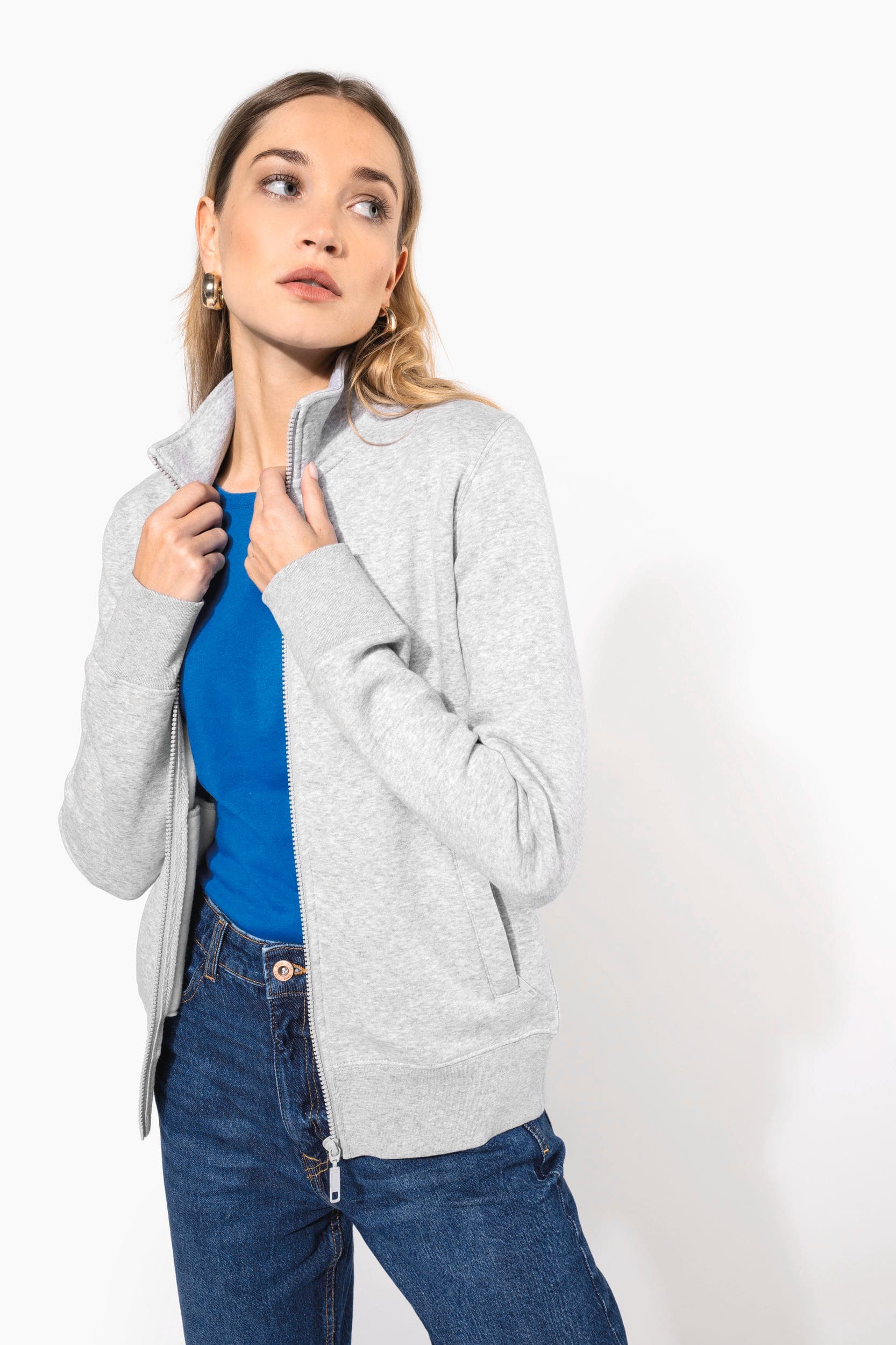 Veste molleton gratté femme en situation