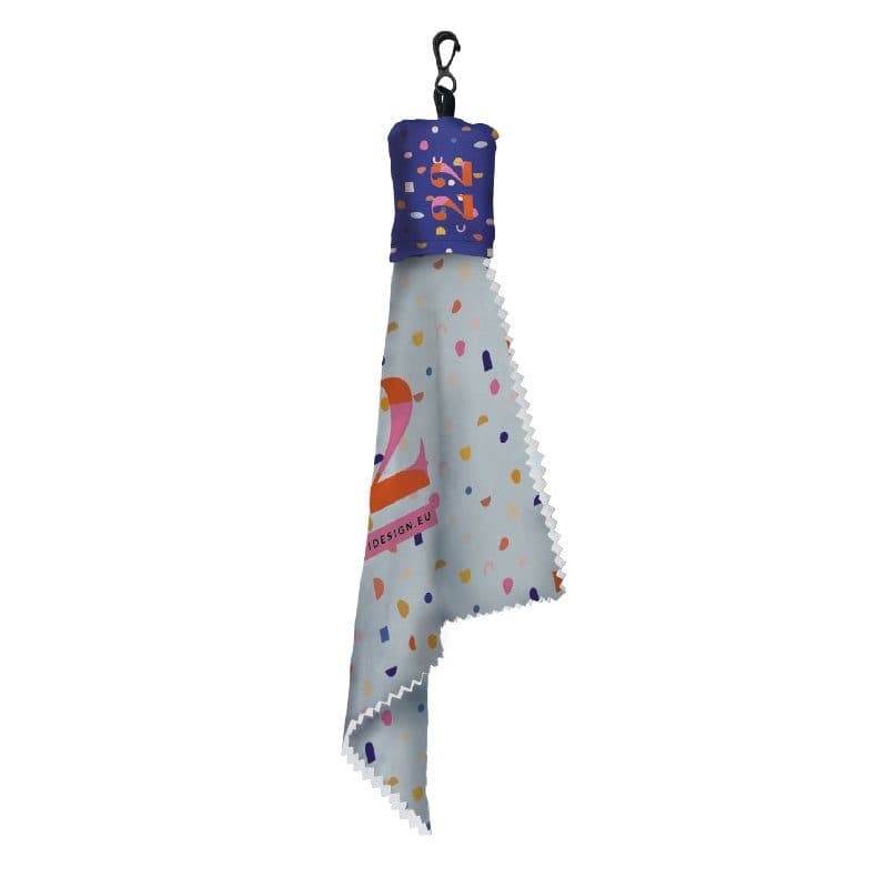 CHIFFON DE NETTOYAGE EN MICROFIBRE AVEC POCHETTE 150x150mm en situation