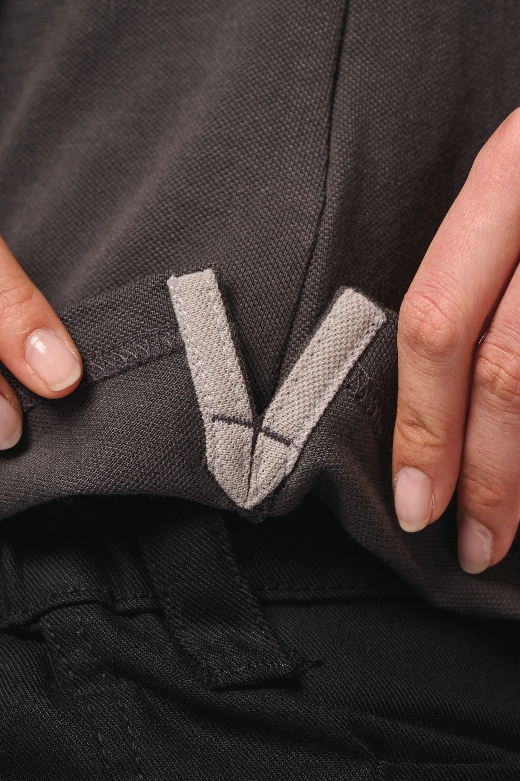 Polo manches longues femme en situation