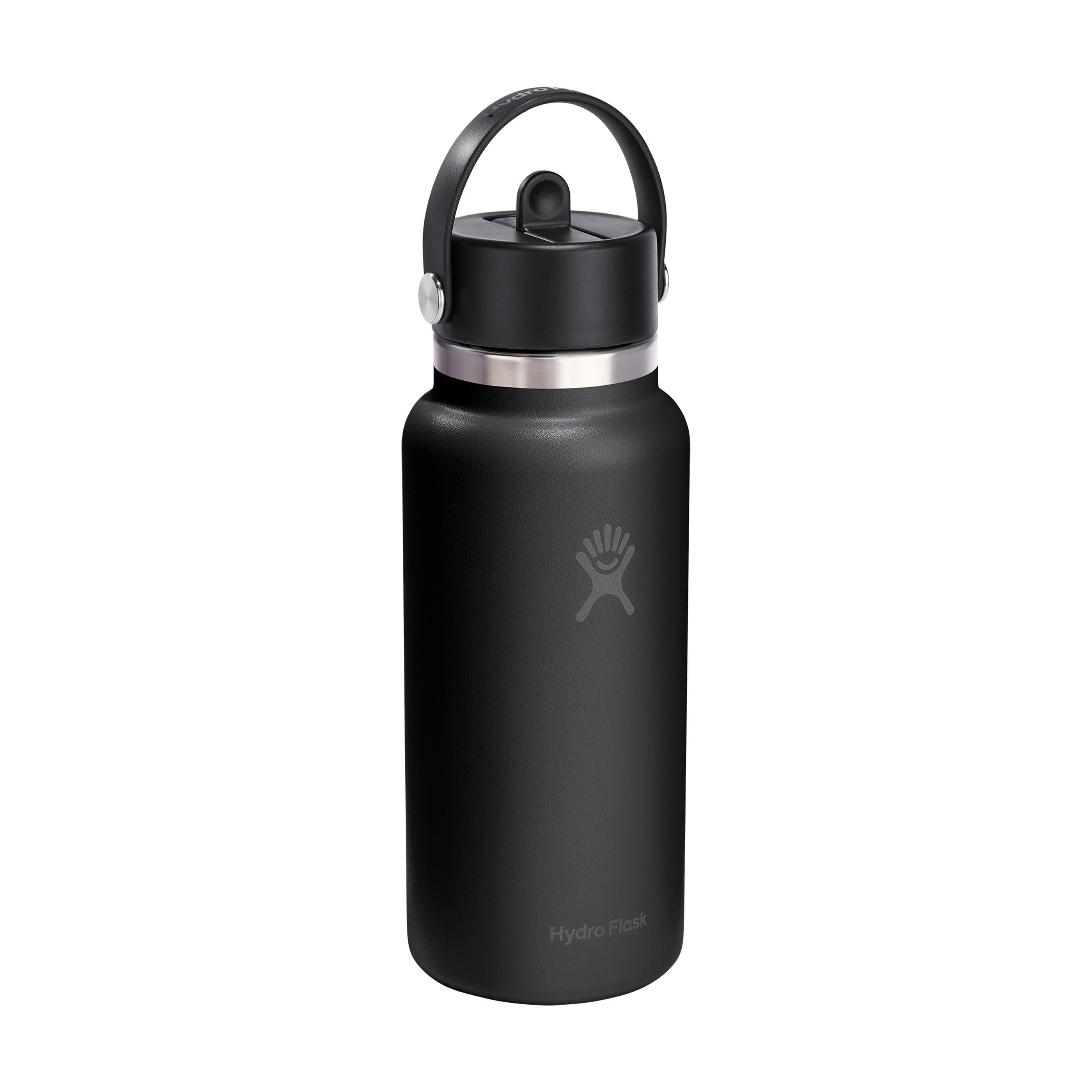Bouteille d'eau Hydro Flask Wide Mouth avec bouchon à paille Flex 946 ml en situation
