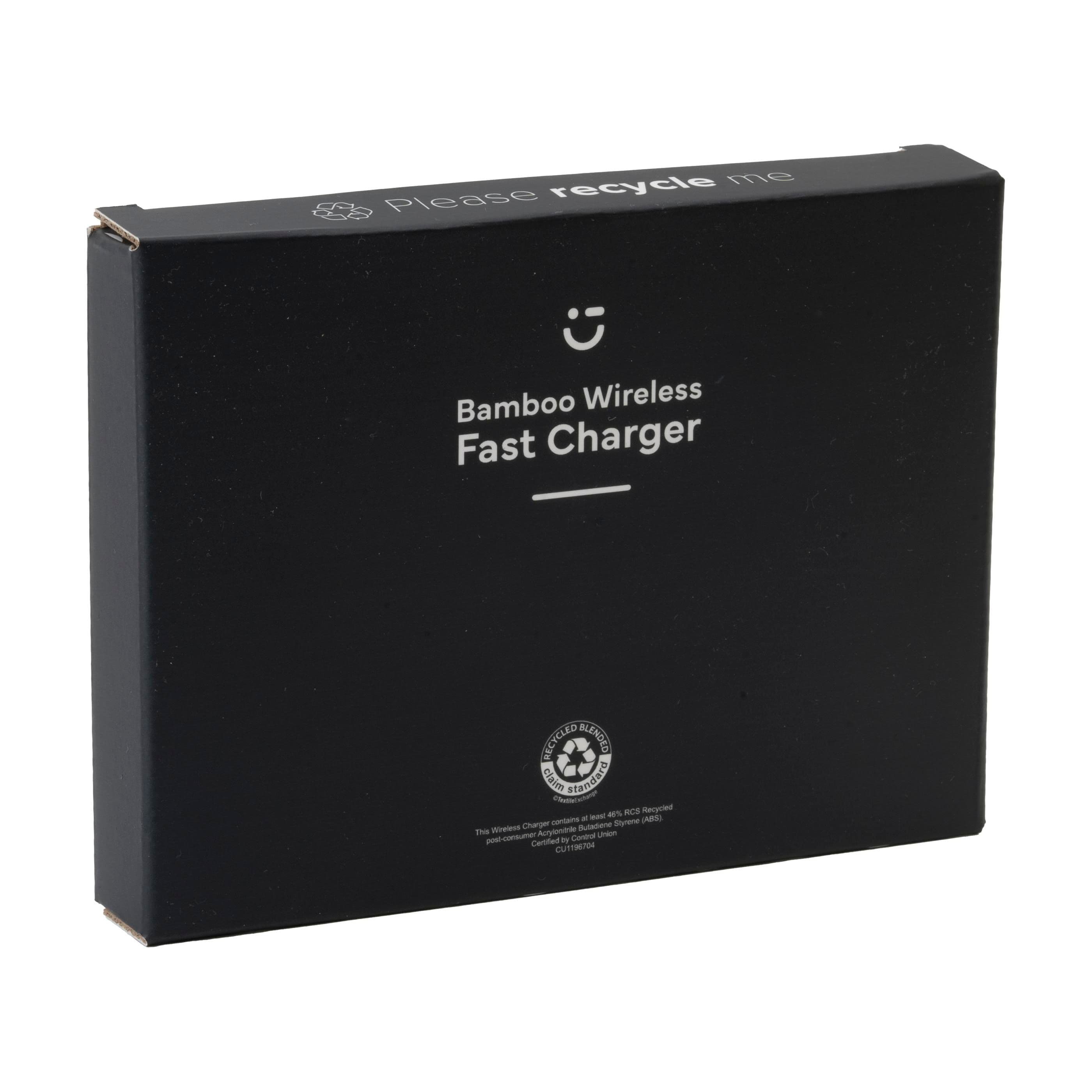 Chargeur rapide sans fil bambou 15W en situation