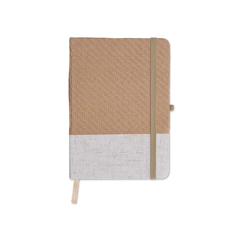 CARNET B6 COUVERTURE COTON ET FIBRES DE BAMBOU en situation
