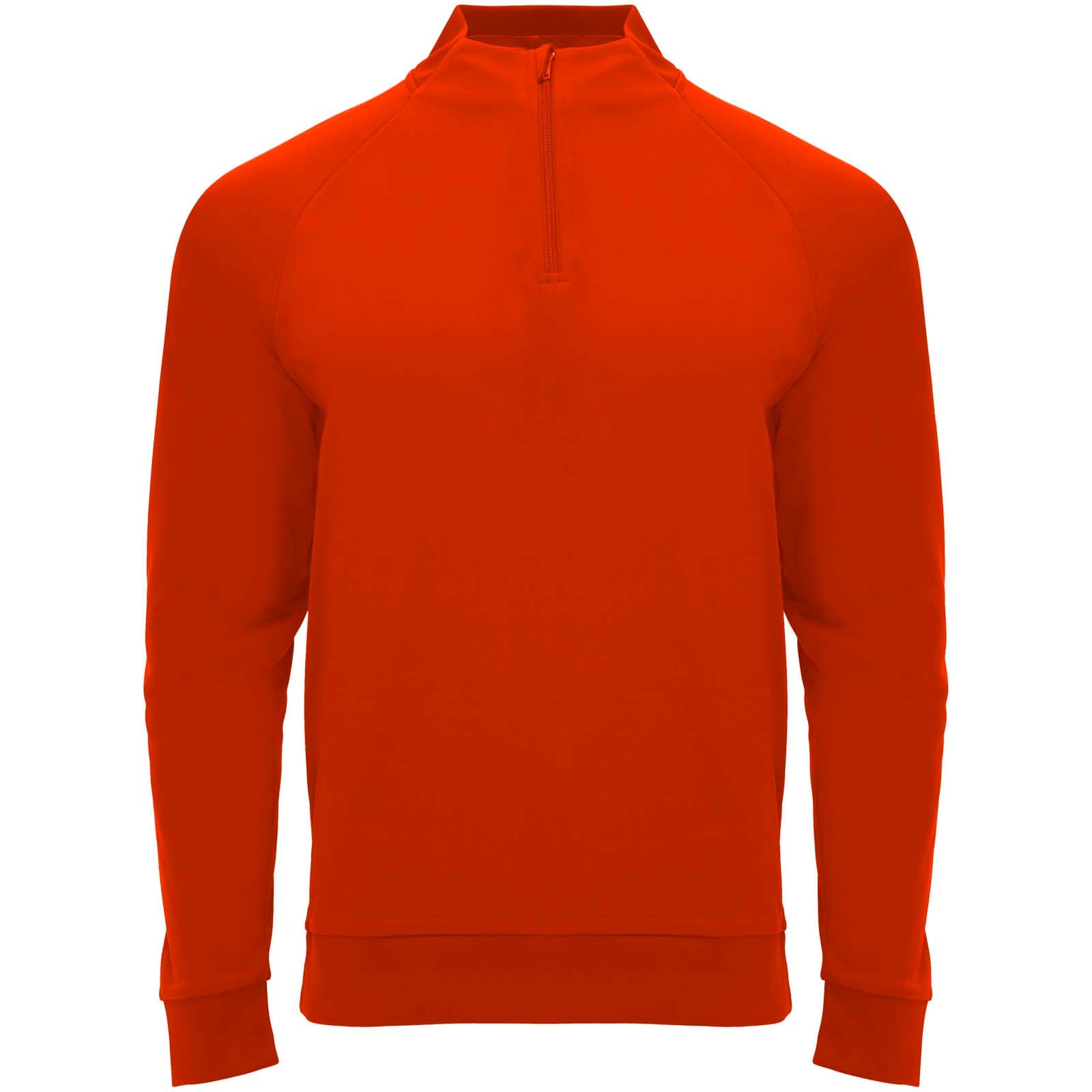 Sweatshirt de 200 g/m² Epiro à manches longues unisexe avec fermeture demi-zip coloris Rouge