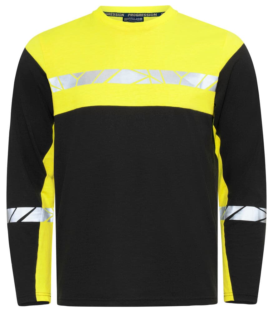 7002 T-SHIRT MANCHES LONGUES coloris Noir / Jaune