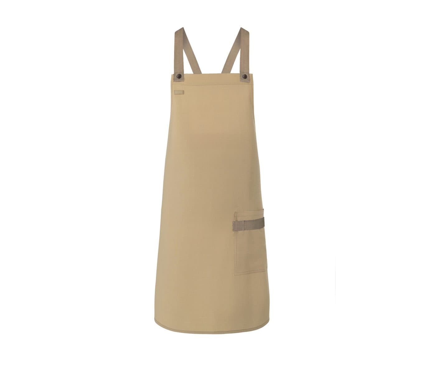 BIB APRON URBAN-LOOK WITH CROSS STRAPS AND POCKET coloris Gris galet