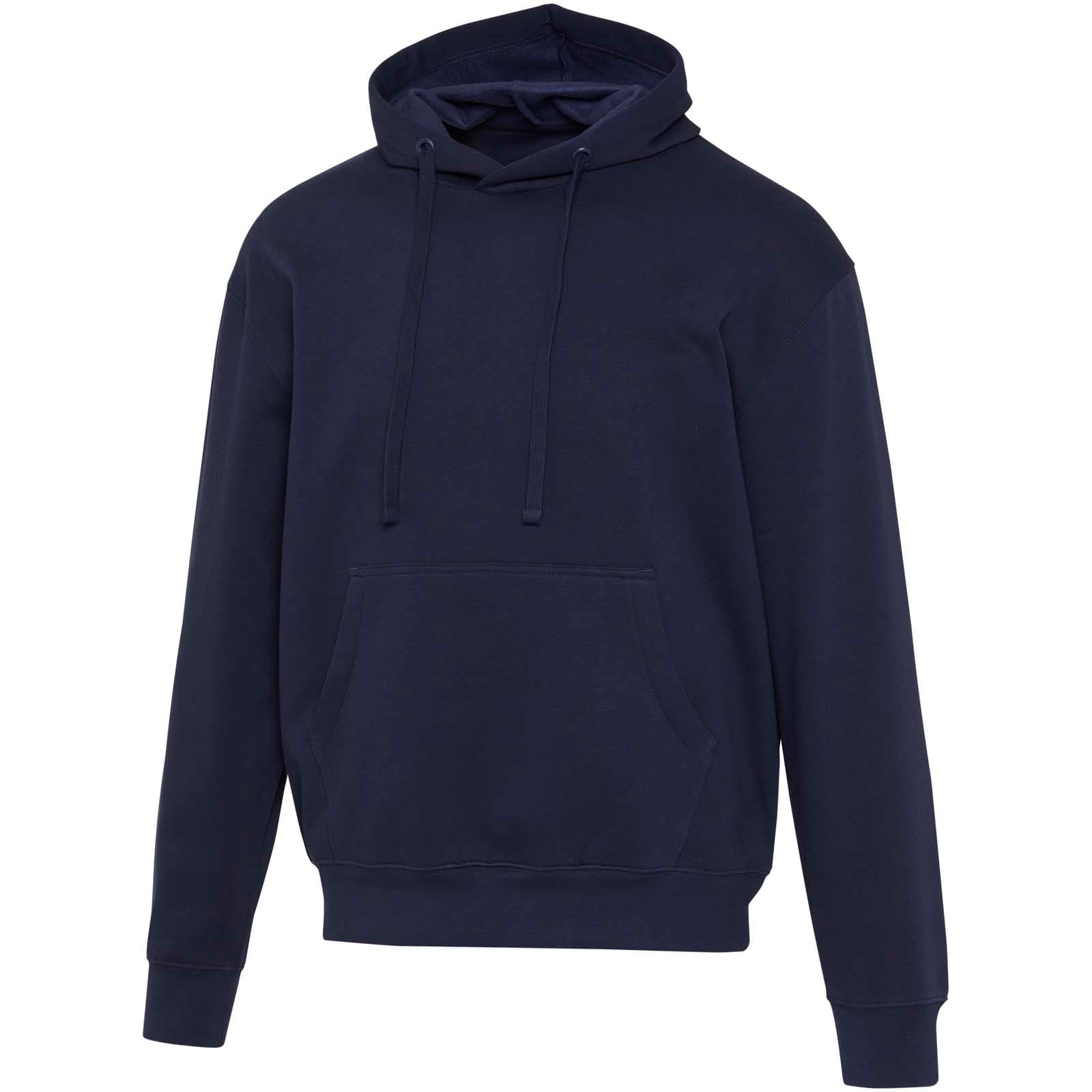 Sweat à capuche oversize unisexe en coton bio certifié OCS Boris de 280 g/m2 coloris Marine