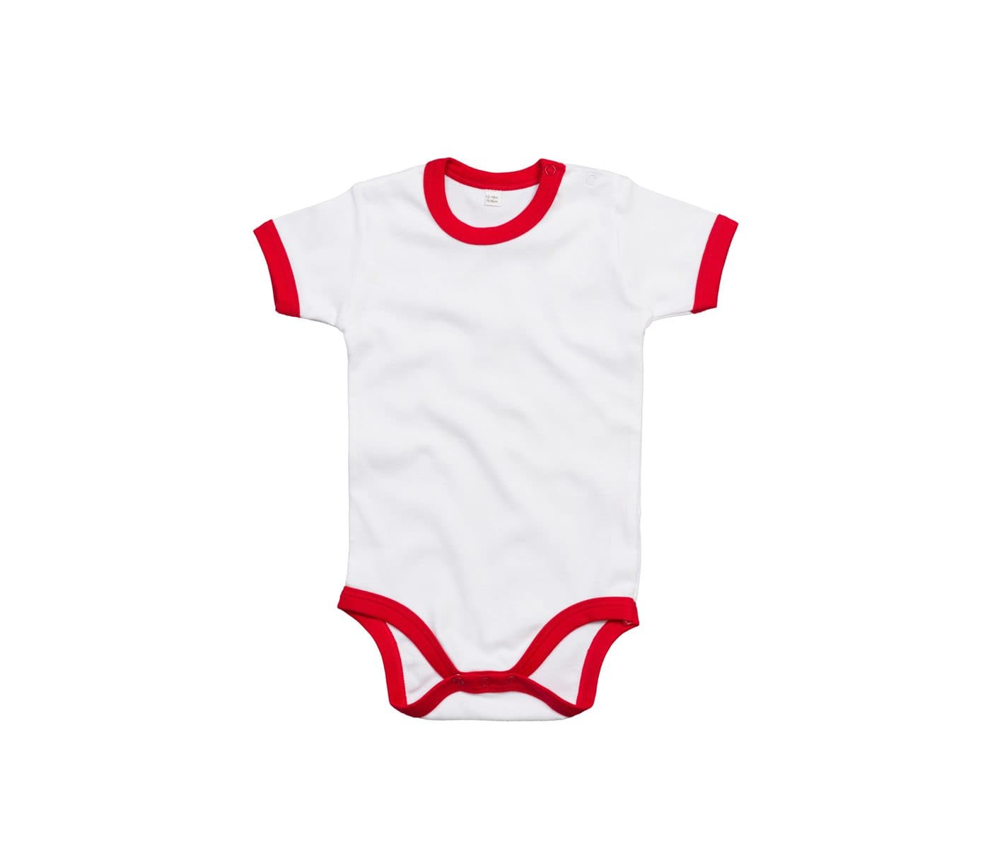 BABY RINGER BODYSUIT coloris Blanc / Rouge
