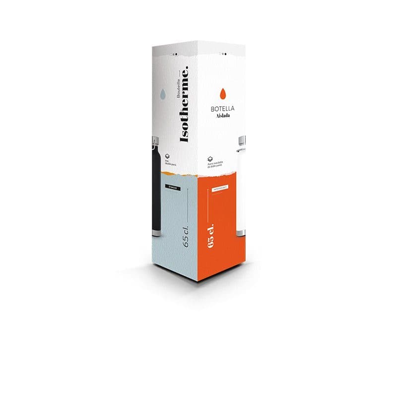 BOUTEILLE GOURDE 65 cl ISOTHERME DOUBLE-PAROI INOX en situation