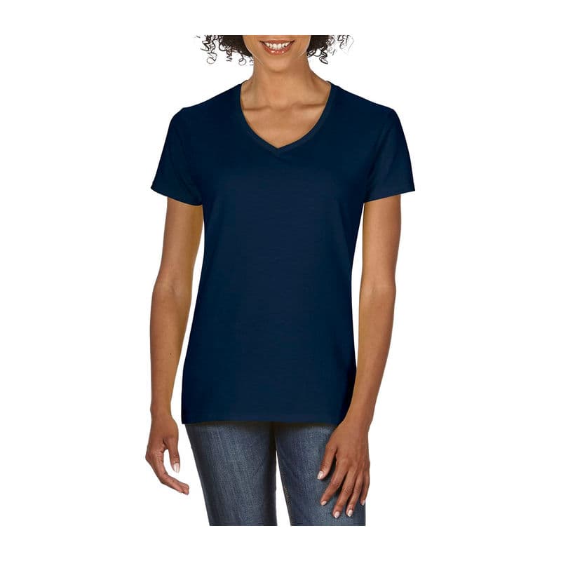 PREMIUM COTTON® LADIES' V-NECK T-SHIRT coloris Marine