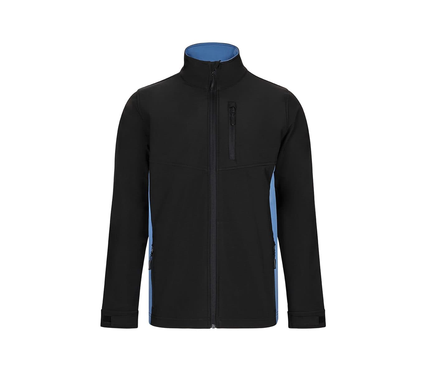 BLOUSON SOFTSHELL BICOLORE coloris Noir / Bleu ciel