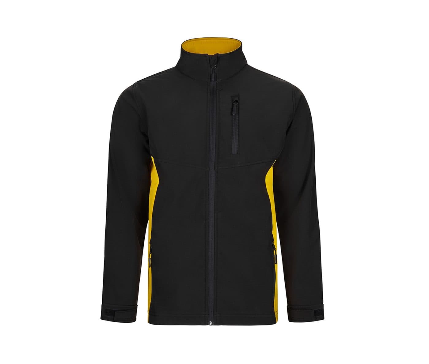 BLOUSON SOFTSHELL BICOLORE coloris Noir / Jaune