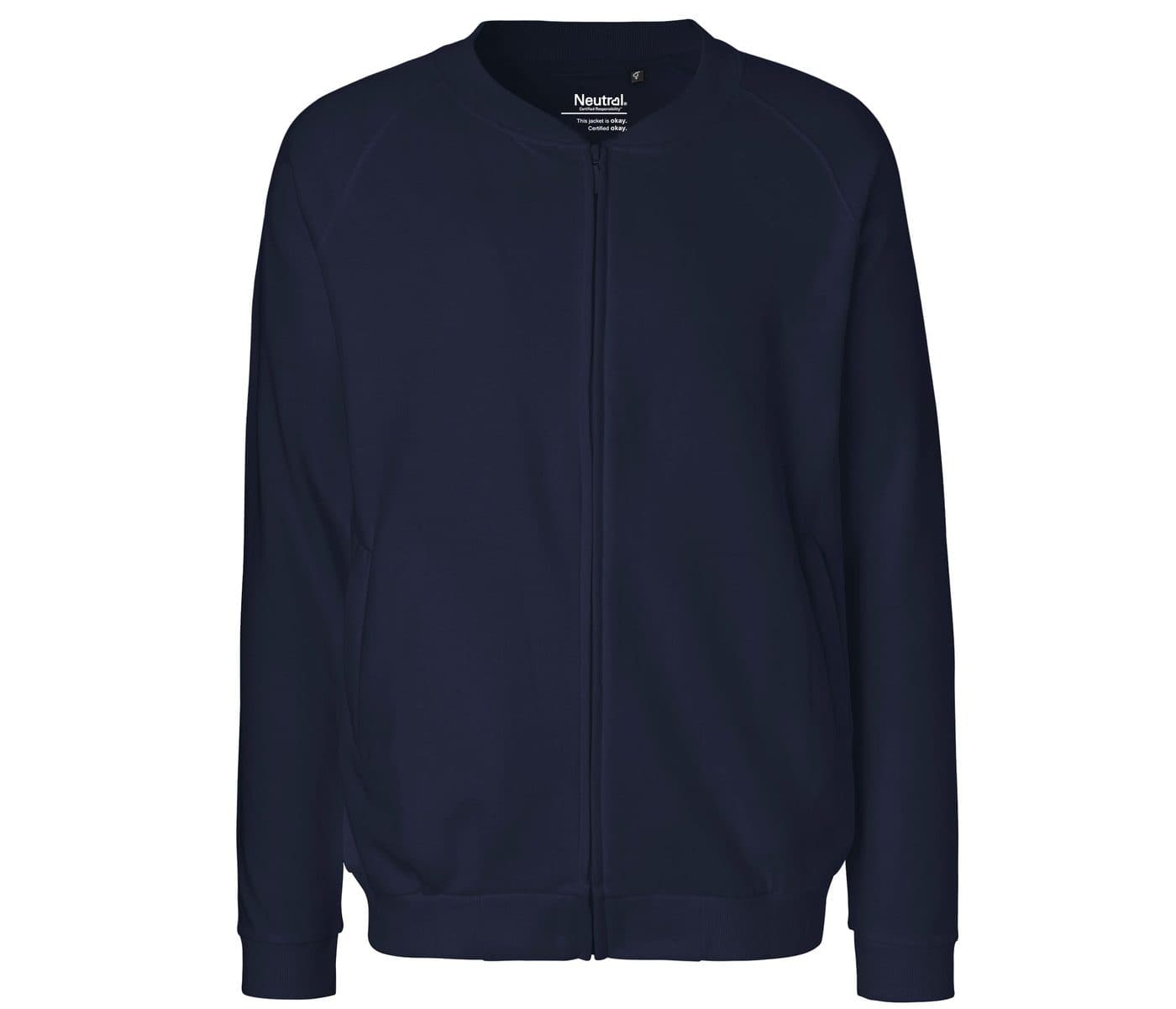 UNISEX JACKET WITH ZIP coloris Marine