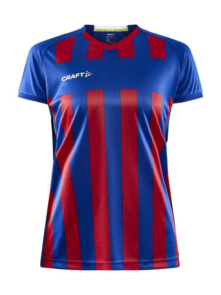 Craft Progress 2.0 stripe jersey w coloris Bleu / Rouge