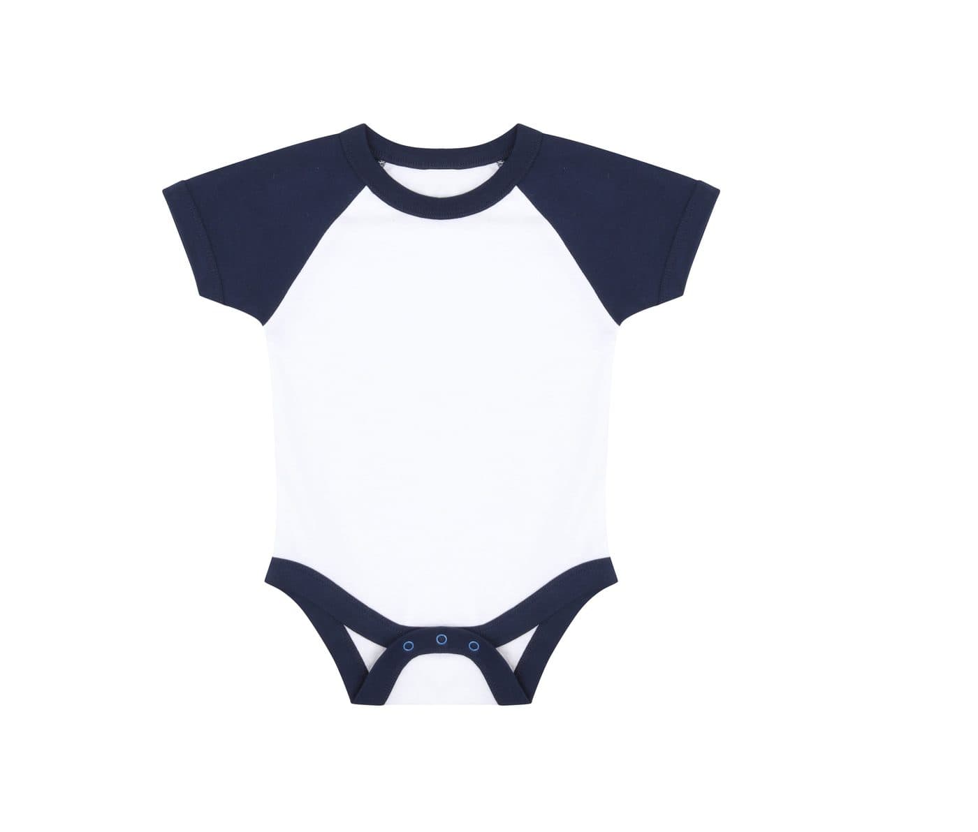 SHORT SLEEVED BASEBALL BODYSUIT coloris Blanc / Marine