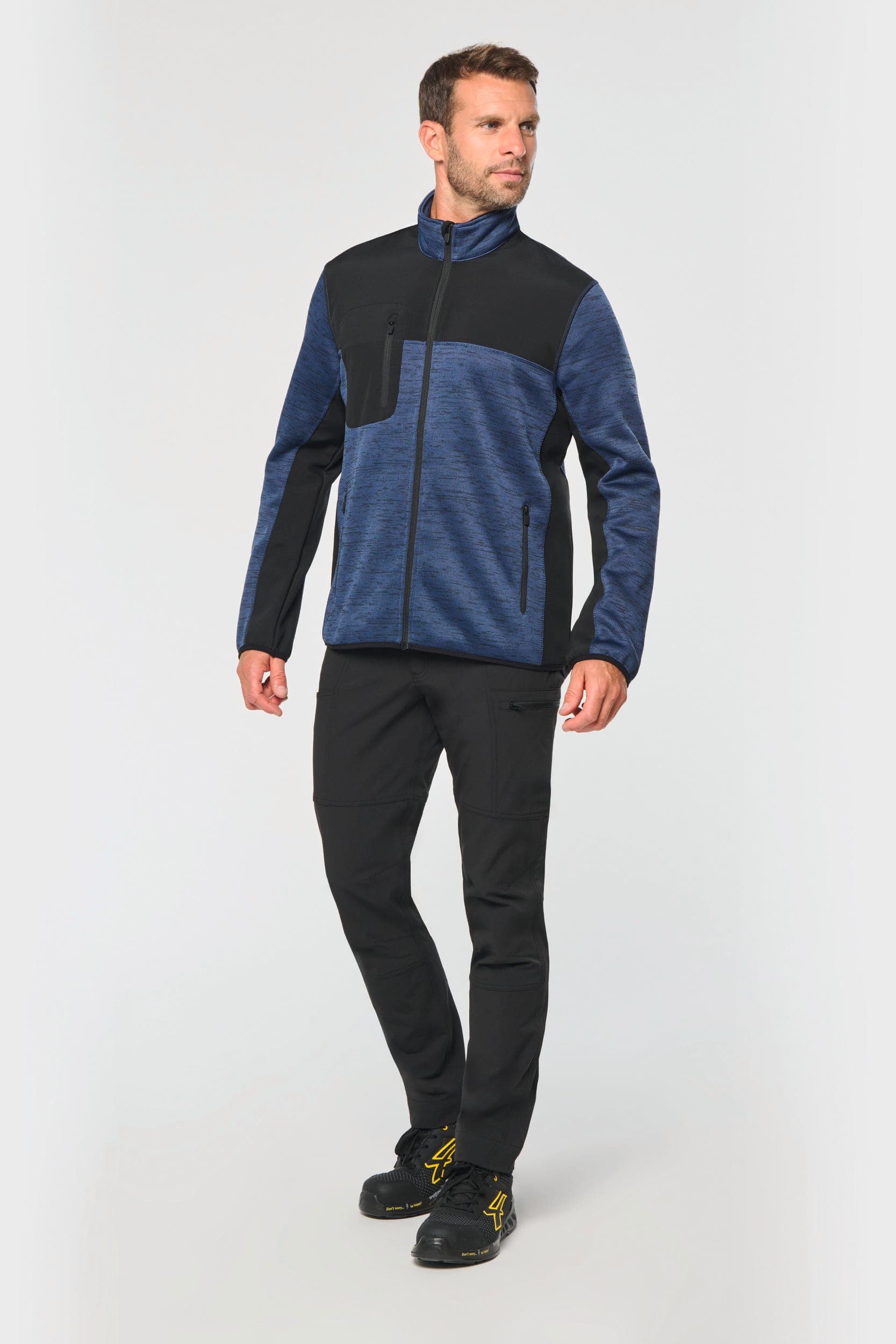 Veste recyclée en polytricot homme en situation