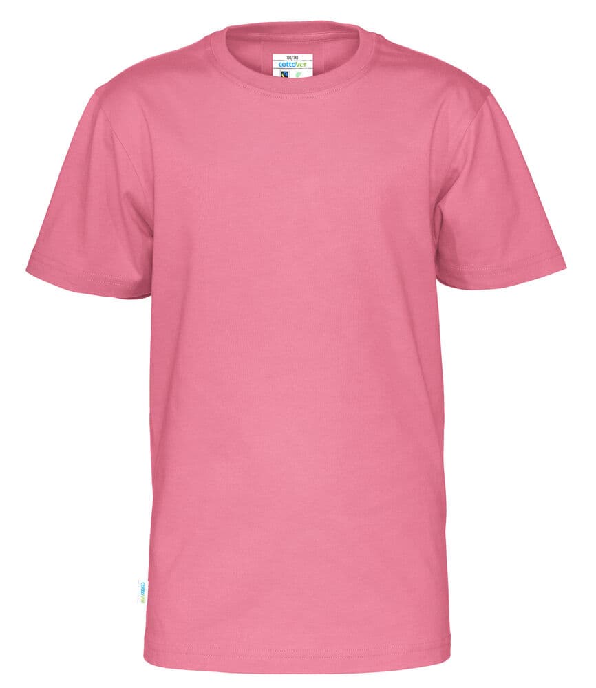 T-SHIRT MANCHES COURTES ENFANT - CERTIFIÉ GOTS coloris Rose